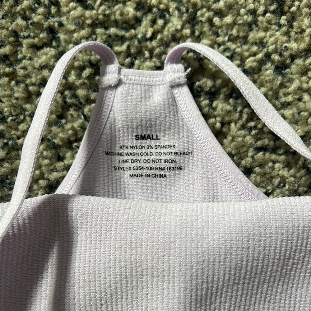 Women's Ribbed Tank Top - Light Purple - Picture 3 of 3